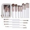 OEM 18PCS Makeup Brush Set with Storage Pouch – Custom Logo Synthetic Cosmetic Brushes for Bulk Supply