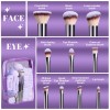 23PCS Professional Makeup Brushes Set Face Wash GRWM Cosmetic Spa Tools Kit Facial Makeup Tools Spa Headband Wristband Set