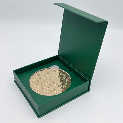 Portable Pocket Gold Clover Cosmetic Mirror Zinc Alloy Folding Double Sided Makeup Mirror