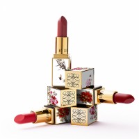 Custom six color engraved lip balm Chinese traditional pattern engraved lipstick makeup