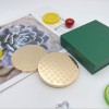 Portable Pocket Gold Clover Cosmetic Mirror Zinc Alloy Folding Double Sided Makeup Mirror