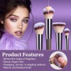 23PCS Professional Makeup Brushes Set Face Wash GRWM Cosmetic Spa Tools Kit Facial Makeup Tools Spa Headband Wristband Set