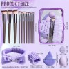 23PCS Professional Makeup Brushes Set Face Wash GRWM Cosmetic Spa Tools Kit Facial Makeup Tools Spa Headband Wristband Set