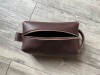 Wholesale customized retro makeup bags, large capacity genuine leather grooming bags, portable toilet bags