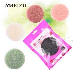 100% Natural Konjac Sponge Plant Fibres Body Facial Cleansing Skin Clean Care Exfoliator Bath Eponges Massage Konjac Powder puff