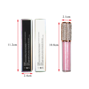 2021 new style shiny glitter lip gloss hot selling waterproof lip gloss vegan pigmented lip gloss