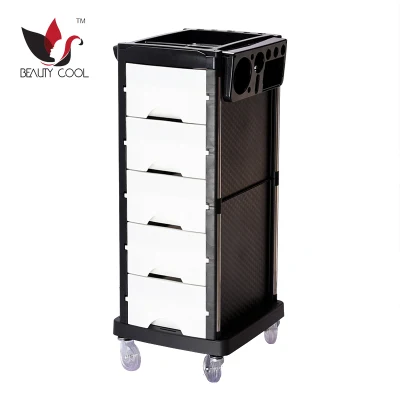 5 Drawers ABS Plastic Salon Furniture Beauty Hairdressing Trolley