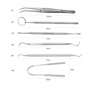 5 Packs Dental Hygiene Kit Teeth Cleaning Tools, Stainless Steel Tartar Remover Tongue Scraper Oral Care Picks