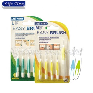 5pcs quality i shape interdental brush with 1 cover cap blister card packing I-A brushpick