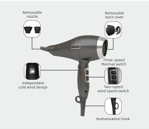 Amaon Hot Selling Plastic Turbo Twin Hair Blower 2300, China Best Supplier Ceramic Bling Blow Dryer Professional Hair Dryer