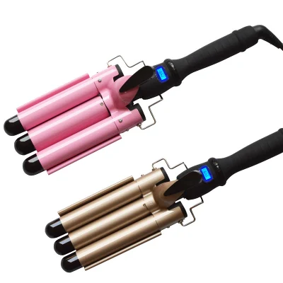 Automatic LCD with Triple Barrel Hair Waver Hair Curler