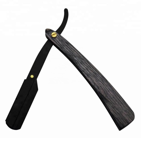 Barber Razor Black Wood Black Matte Color