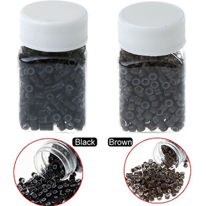 Black, brown, beige color Top quality human hair extension bead links lined micro beads