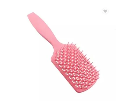 Colorful Custom Private Label Brush Hollow Grid Design Hair Brush Square Paddle Plastic Rectangle Hair Brush