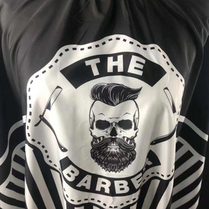 Custom hair cutting barber capes pattern with logo