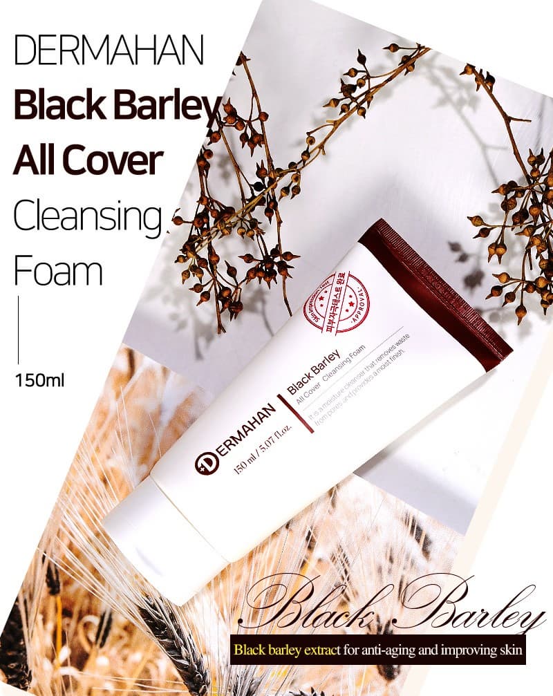 Dermahan Black Barley All Cover Cleansing Foam 150ml
