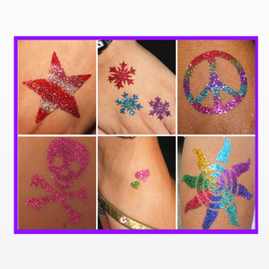 Directly supply high quality reusable glitter tattoo stencil
