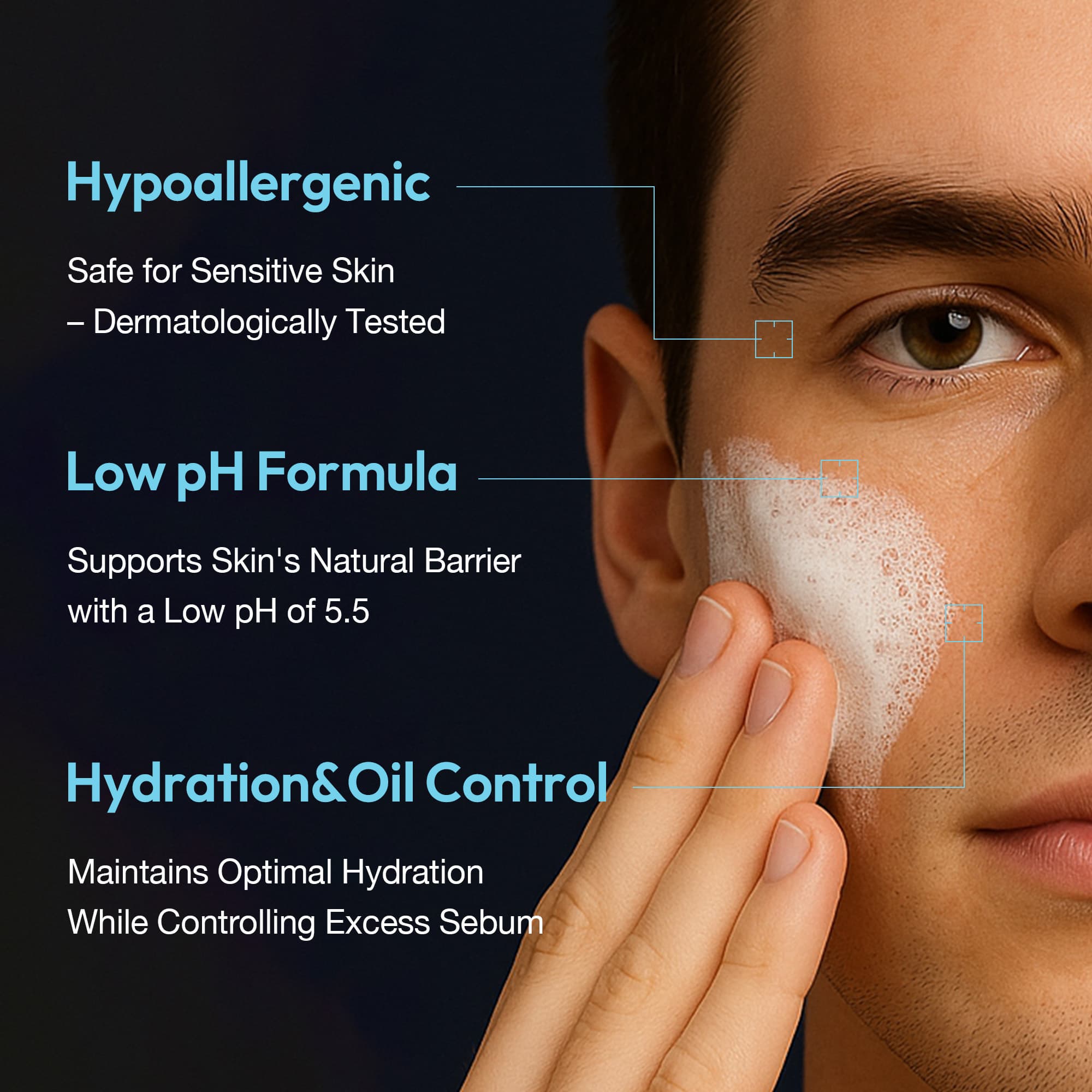 Dual Pore Cleanser, Oil to Foam Daily Facial Wash, Exfoliating Salicylic Acid &amp; Deep Pore Cleansing