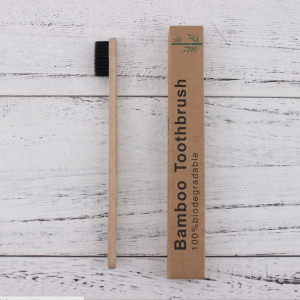 Eco- friendly Charcoal Bristles OEM Bamboo Toothbrush with Customized Packing and Logo