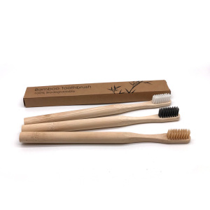 eco-friendly soft adult bamboo charcoal toothbrush