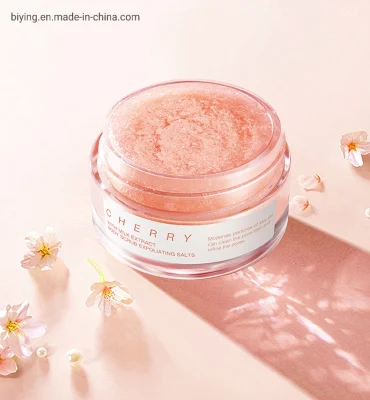 Factory Price Private Labe Sea Salt Bath Scrub Moisturizing Skin Whitening Brightening Exfoliating Cherry Body Scrub