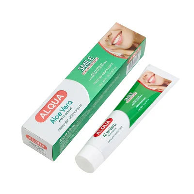 Free Sample OEM Brands Fluoride Free Adult Teeth Whitening Fresh Breath Oral Care Herbal Aloe Vera Toothpaste