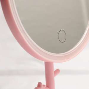 High-definition color 1200mah Desktop LED Mirror in Makeup mirror with 360 degree twist mirror face