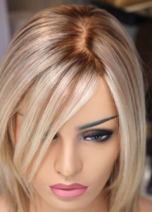 Hot Indian ombre Blonde Human Hair Short Bob Wig For white women