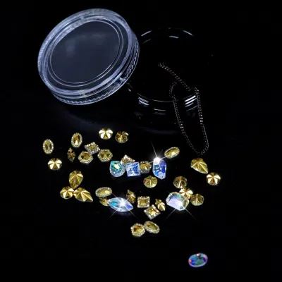 Hot Sales Metal Nail Art Stickers Rhinestones for Nail Decoration