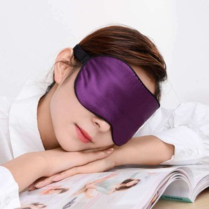 Hot Sell 100% Real Silk Filled Eye Mask Sleeping Mask Sleep Masks Black Soft and Smooth Hand Washable Big Size