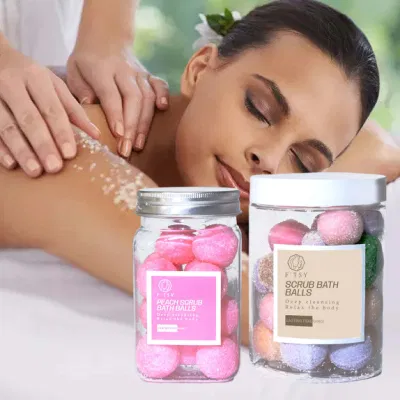 Hot Sell Wholesale Organic Exfoliating Bath Candy Deep Cleansing Deep Cleansing Sugar Scrub Balls