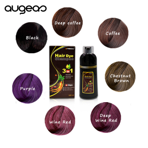 Hot selling hair color brand factory price herbal care long lasting ammonia free magic black hair dye shampoo in stock