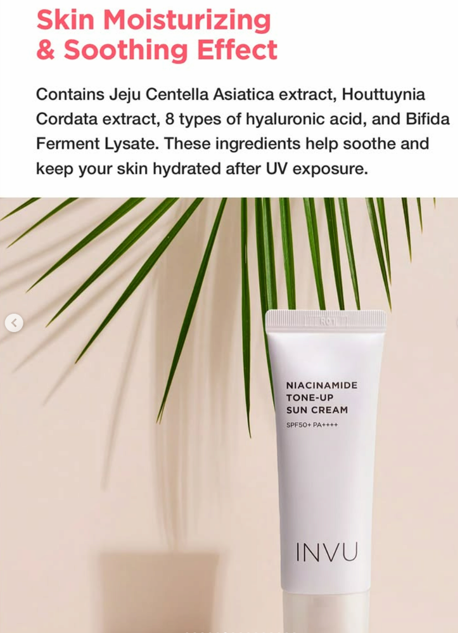 INVU Niacinamide Tone-up Sun Cream