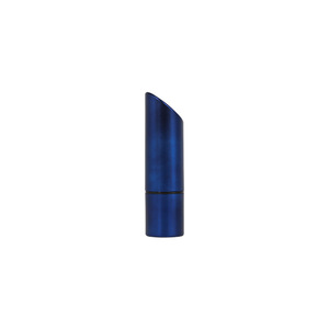 matte blue plastic lipstick tube with screw cap
