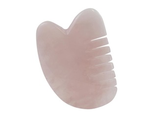 Natural Pink Wholesale Natural Rose quartz healing Crystal Massage Comb