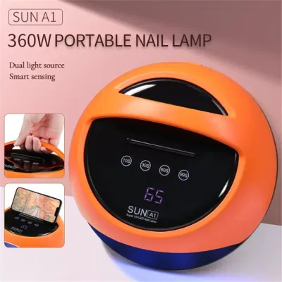 New 360W High Power UV LED Nail Lamp with Phone Holderprofessional Manicure Phototherapy Lamp with Auto Sensor UV Nail Lamp