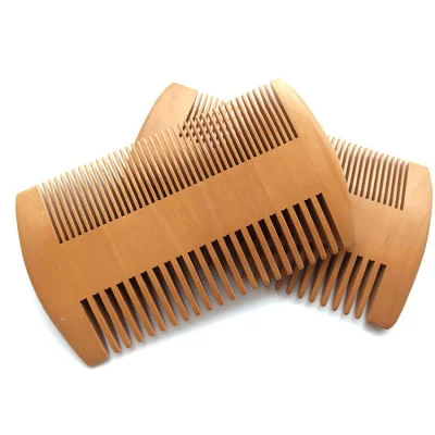 OEM Hot Sale High Cheap Price Hair Straightener Wooden Beard Comb Custom Logo for Men