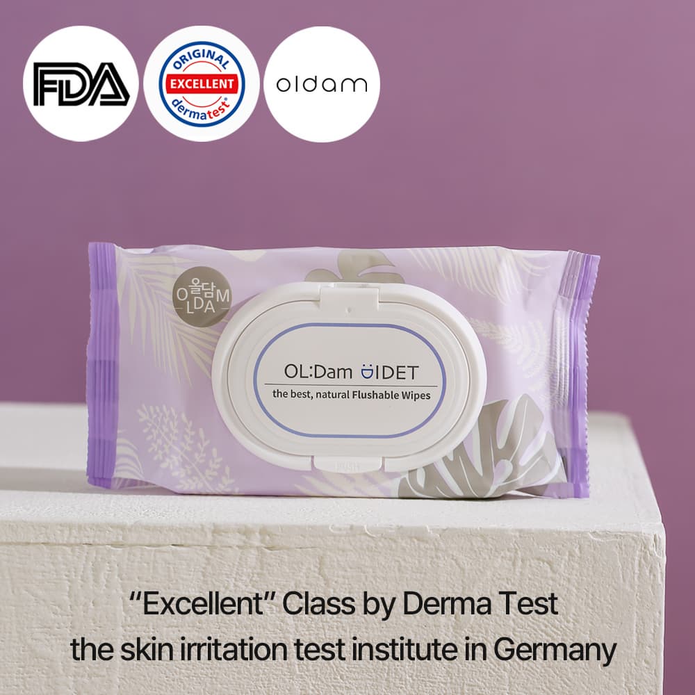 Oldam Flushable Bidet Cotton Blossom Wet Wipes