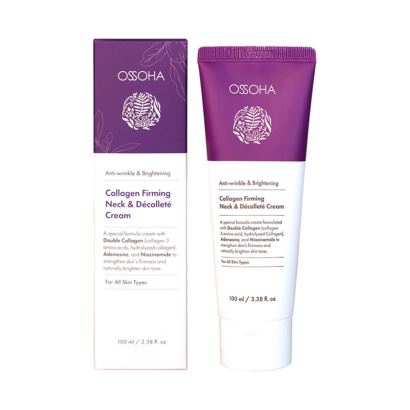 OSSOHA Collagen Firming Neck &amp; Décolleté Cream 100 ml  :  Anti-wrinkle &amp; Brightening, Neck wrinkle 