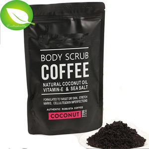 Private label hot selling best price wholesale whitening body scrub 100% natural arabica coffee scrub