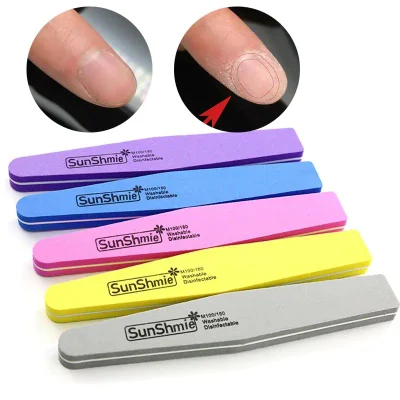 Professional Nail Buffer Wholesale Quality 6 Colors Sponge Nail Files 100/180