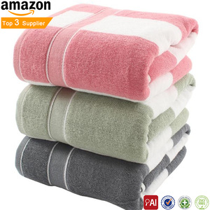 Shijiazhuang factory supply 100% cotton wholesale multi functional light color design women gift bath towel
