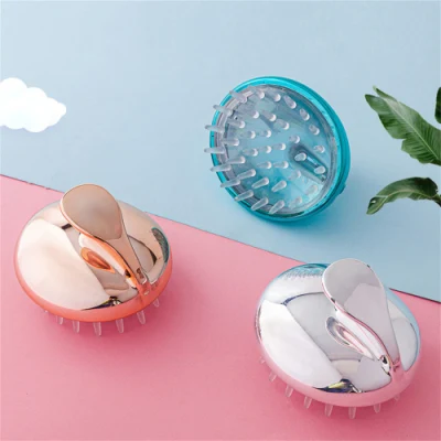 Silicone Head Body Scalp Massage Brush Shampoo Hair Washing Comb