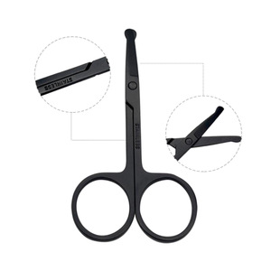 Stainless Steel Makeup Small Nose Hair Scissor Rounded Eyebrow Eyelashes