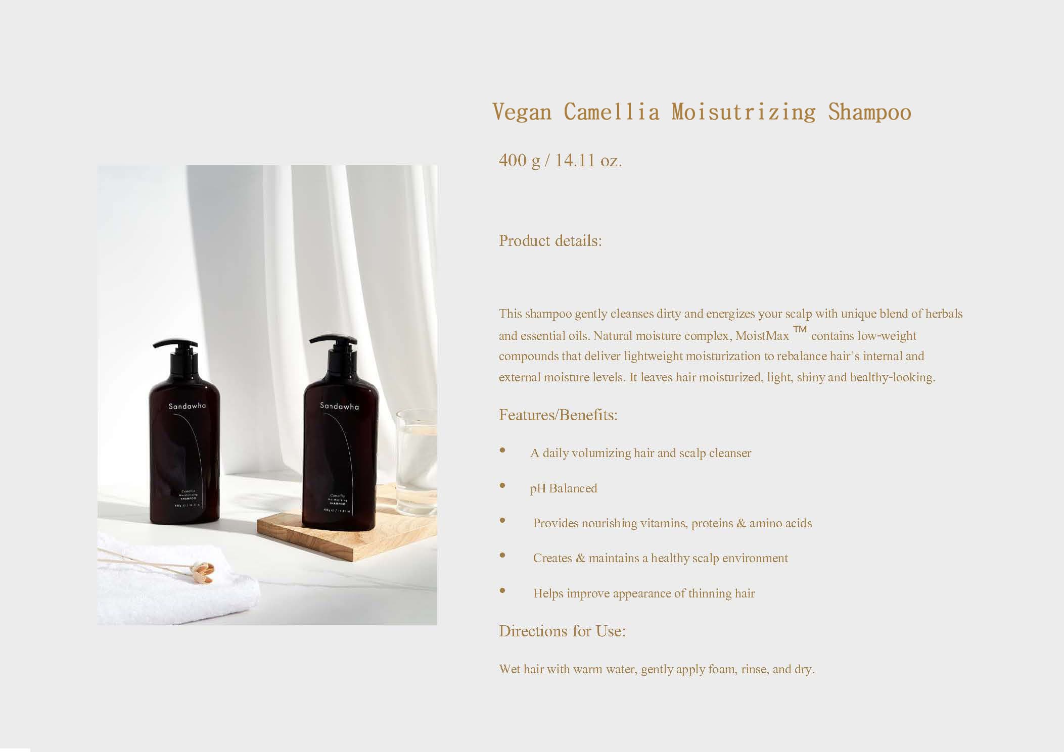 Vegan Camellia Moisturizing Shampoo