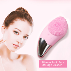 Waterproof Silicone Sonic Face Cleanser Deep Pore Brush Device Skin Care Cleanser Tool Electric Facial Cleansing Brush Massager