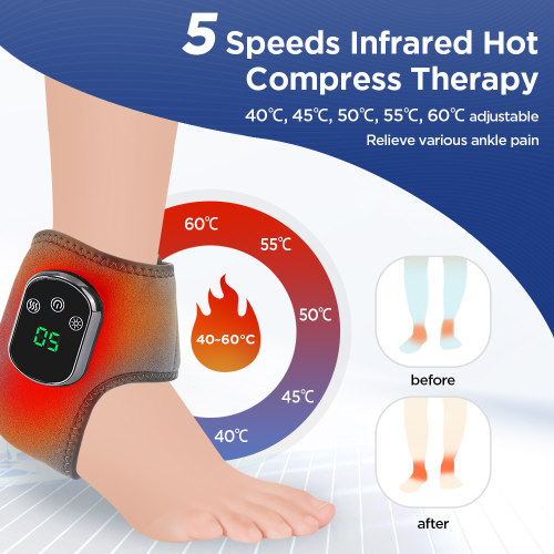 Heating and vibration massage device for Ankle