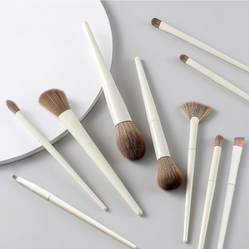 Professional Private Label Beige Makeup Brush Set