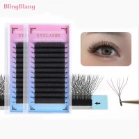 3DW 5DW 6DW 8DW Lash Easy Fan Eyelash Extension Wholesale Professional Dark Matte Black W Lash Natural Soft Cashmere 3DW Lash