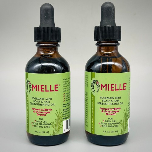 MIELLE Organics Rosemary Mint Scalp & Hair Strengthen Oil + Biotin 2oz
